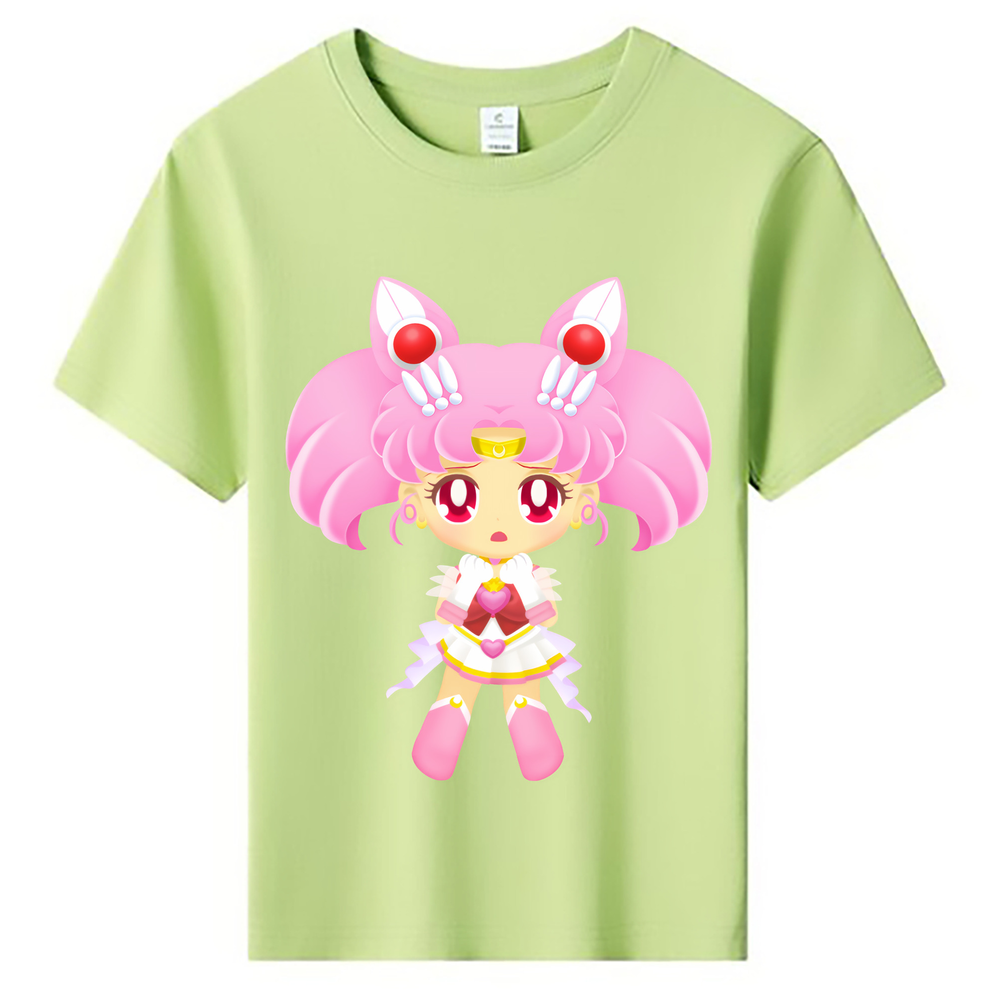 （画像用） 美少女戦士セーラームーン ちびうさ Sailor Moon Chibiusa Tsukino Usagi Small Lady Serenity 綿100％キッズTシャツ（フロントプリント）